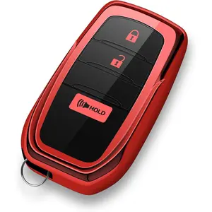 for Toyota Key Fob Cover 3 Buttons fits 2026 2025 2024 2023 GR Corolla Cross Tacoma 4Runner Prius Land Cruiser
