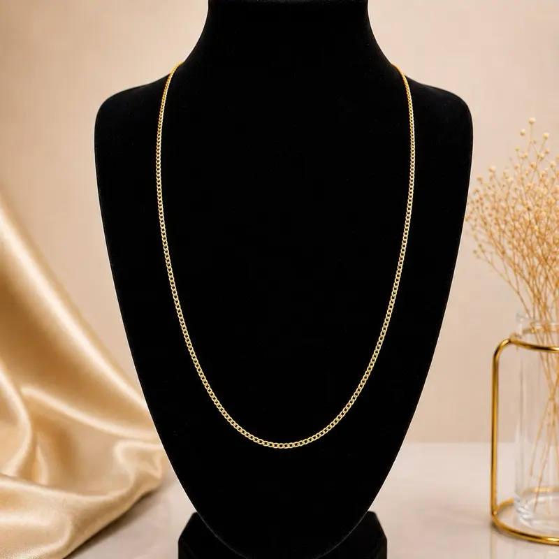 14K Gold Laminated Cuban Link Chain – Multiple Sizes