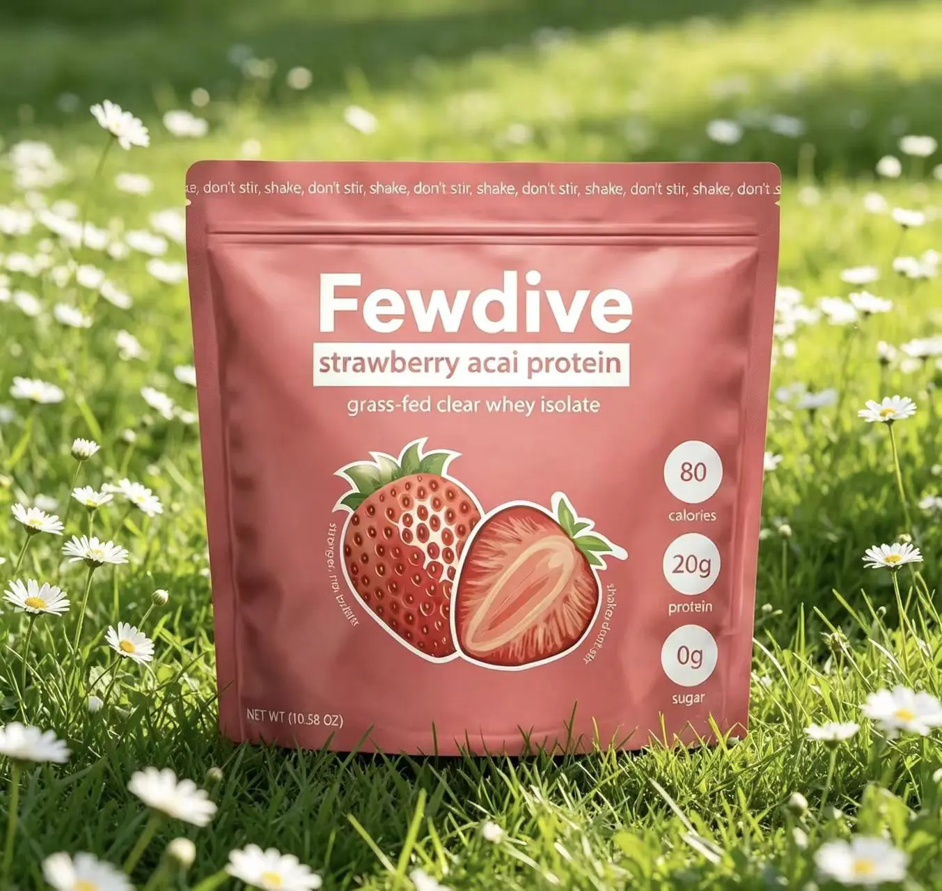 FEWDIVE Grass-Fed Whey Protein Isolate — Fast-Absorbing Protein — 20g Protein per 25g — Gluten-Free, Low-Fat