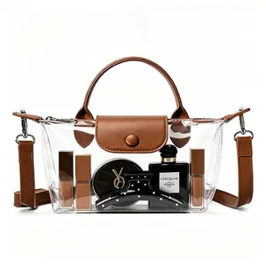 Clear Bag for Stadium Events - Stadium Approved Small Mini Clear Purse, Women's Top-Handle Handbags for Sports Concerts ，stadium friendly bag