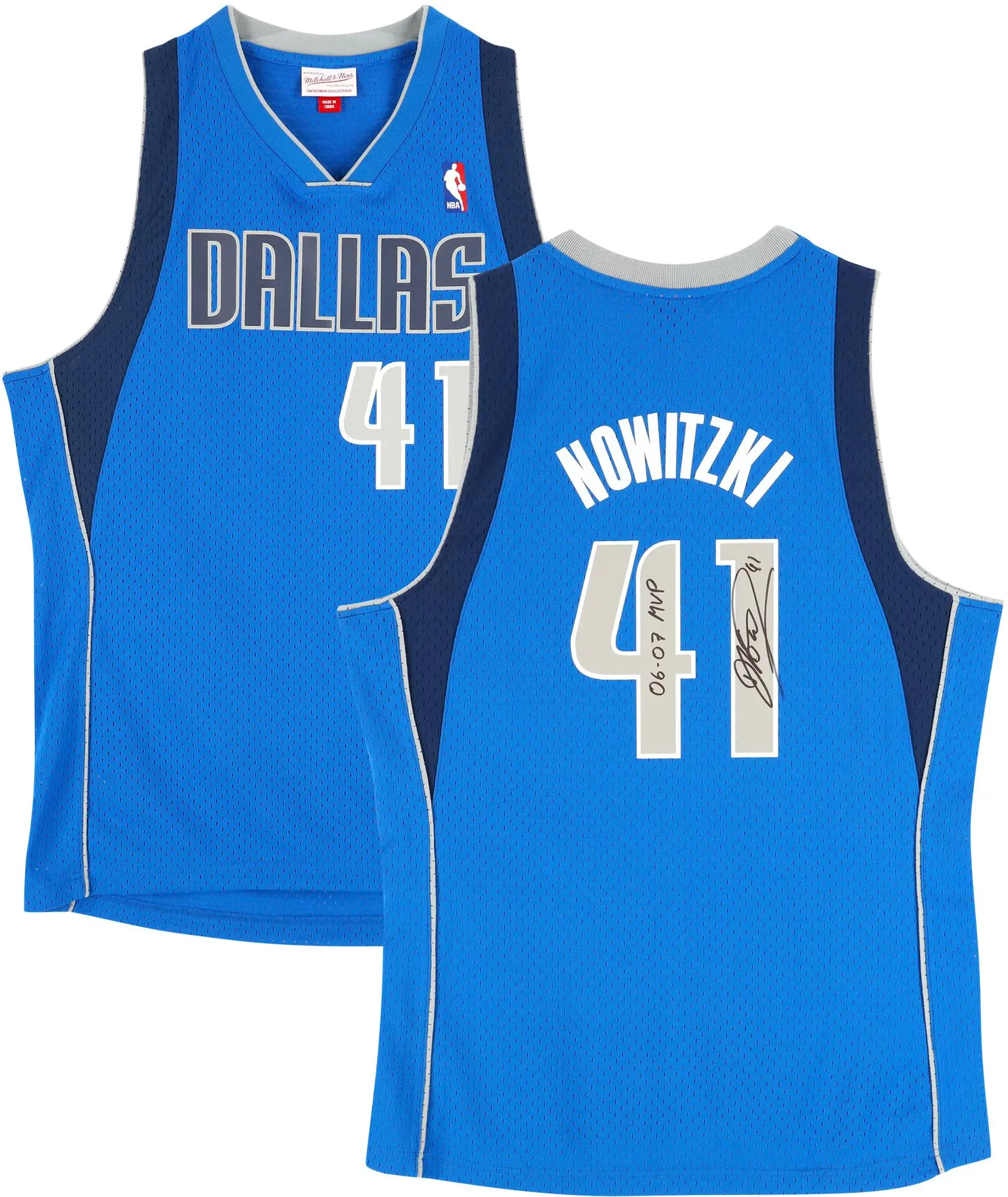 Dirk Nowitzki Dallas Mavericks Autographed Mitchell & Ness Royal Blue 2010-11 Swingman Jersey with "06-07 MVP" Inscription - Fanatics Authentic Certified