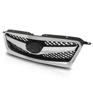 Fit For 2010-2012 Subaru Legacy Front Bumper Upper Grille Grill Black Chrome