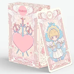 13x8 cm Modern Witch Tarot Cards Set, 78 Pastel Arcana Tarot Cards & Guide, Suitable for Beginners & Experienced Readers, Divination & Spiritual Growth Card Games, Tarot Card Decks