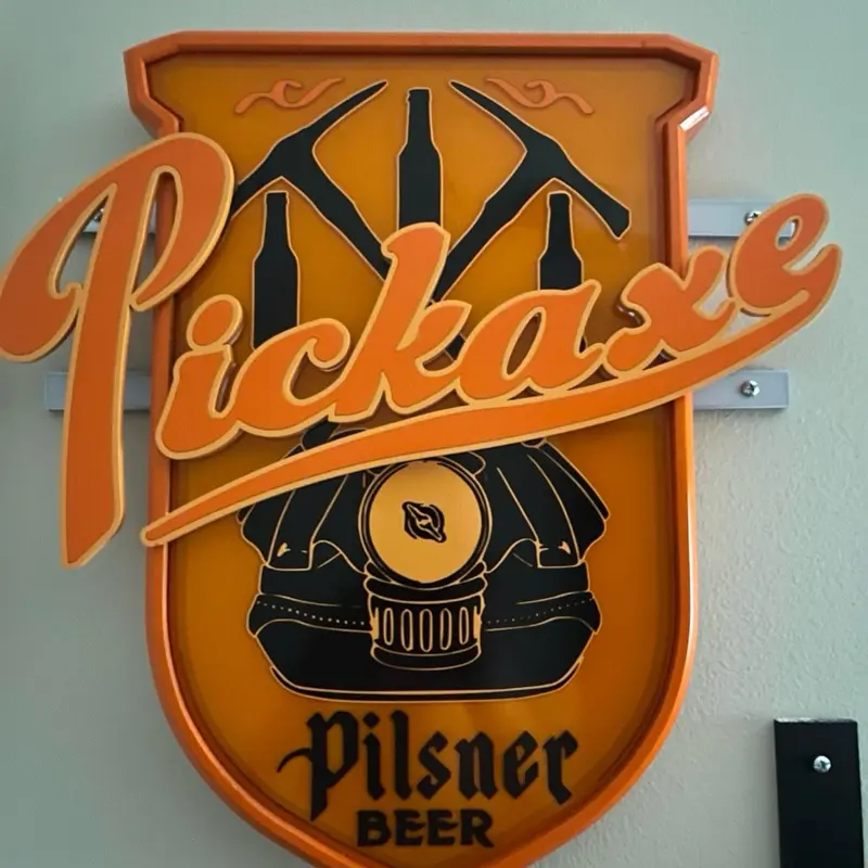 Fallout Inspired Pickaxe Pilsner LED Wall Sign - TikTok Shop