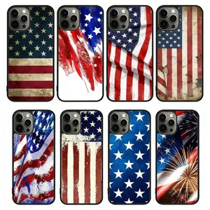 USA American Flag Phone Case for iPhone 17, 16, 15, 14, 13, 12, 11 Pro Air Plus ProMax and Samsung S26-S22 Plus shock-absorbing phone cases, fashionable gift.