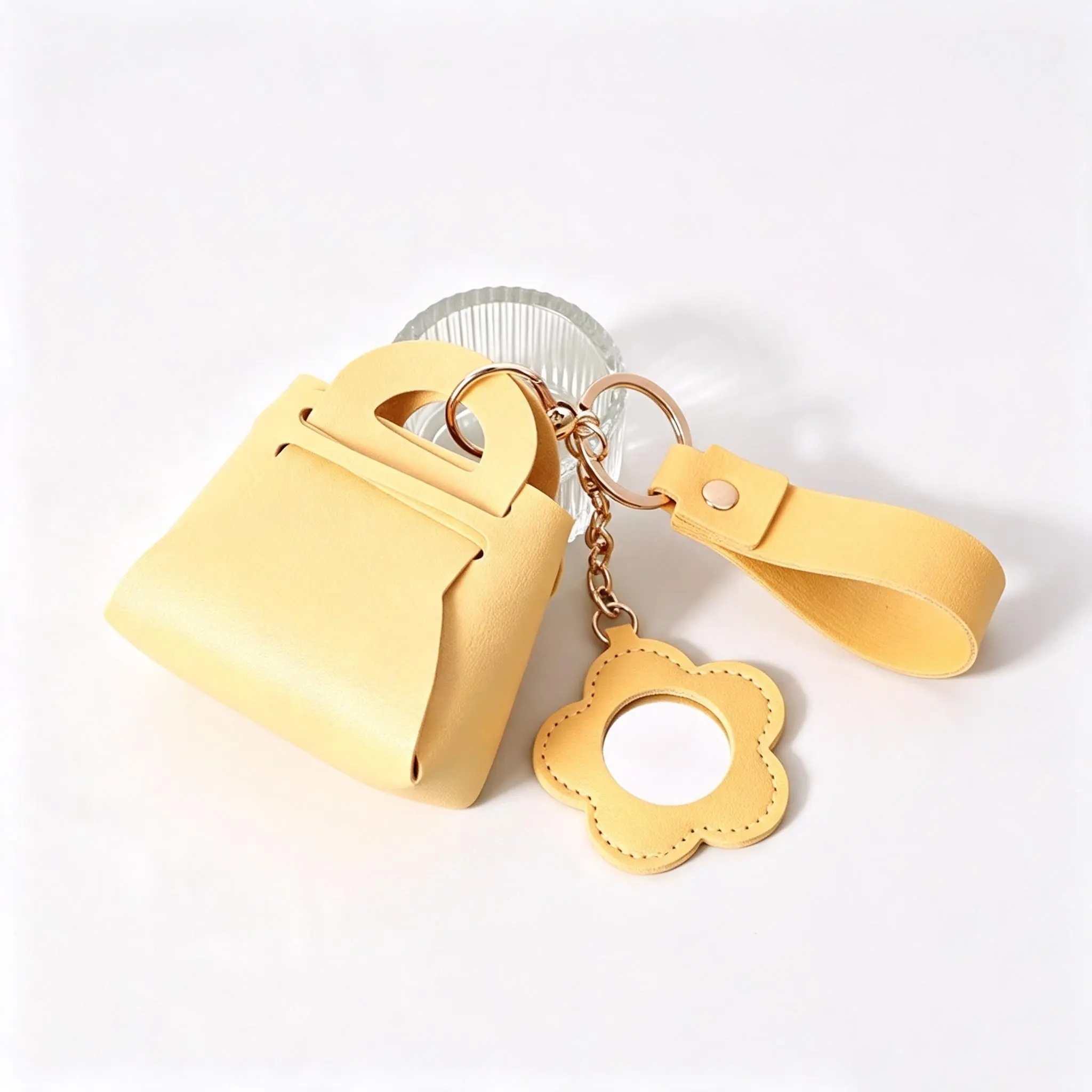 Mini Flower Bag Keychain - Yellow