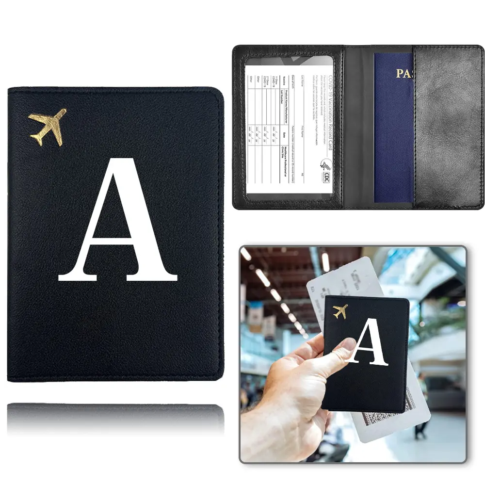 1pc PU Leather Travel Passport Protective Case, Passport Protector, Thickened Passport Holder for Travel Essentials, Stylish Passport Wallet Cover for Men & Women, Travel Document Holder, Versatile Travel Accessory
