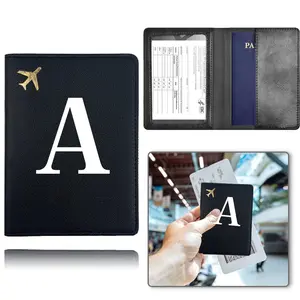 1pc PU Leather Travel Passport Protective Case, Thickened Passport Holder for Travel Essentials, Stylish Passport Wallet Cover for Men & Women, Travel Document Holder, Versatile Travel Accessory