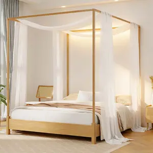 2 Piece Bed Curtain Mosquito Net Transparent Mesh, Large Twin Size, Single Pack, Ideal for Comfortable Sleep