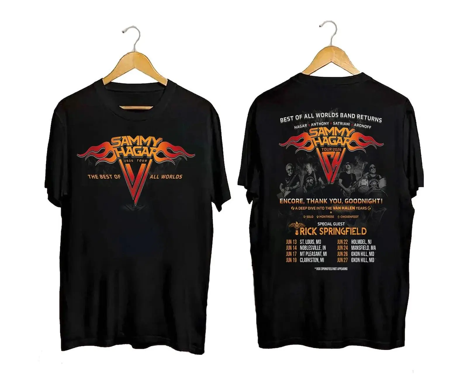 Sammy Hagar 2026 Tour T-Shirt, Rock & Roll Graphic Tee for Concert Fans