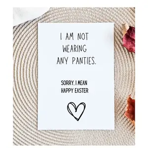 Dirty Easter Funny Adult Easter Card | Dirty Spring Holiday Card Easter Candy For Husband For Wife For Boyfriend For Girlfriend FWB Card