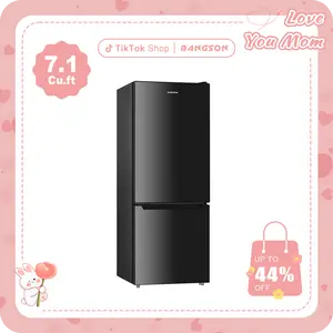 BANGSON 7.1 Cu.Ft Refrigerator with Freezer, double door refrigerator, Medium Capacity for Apartment/Family, Adjustable Thermostat, Energy Efficient, Quiet Operation, LED Interior Light, Gift Idea, Christmas Gift