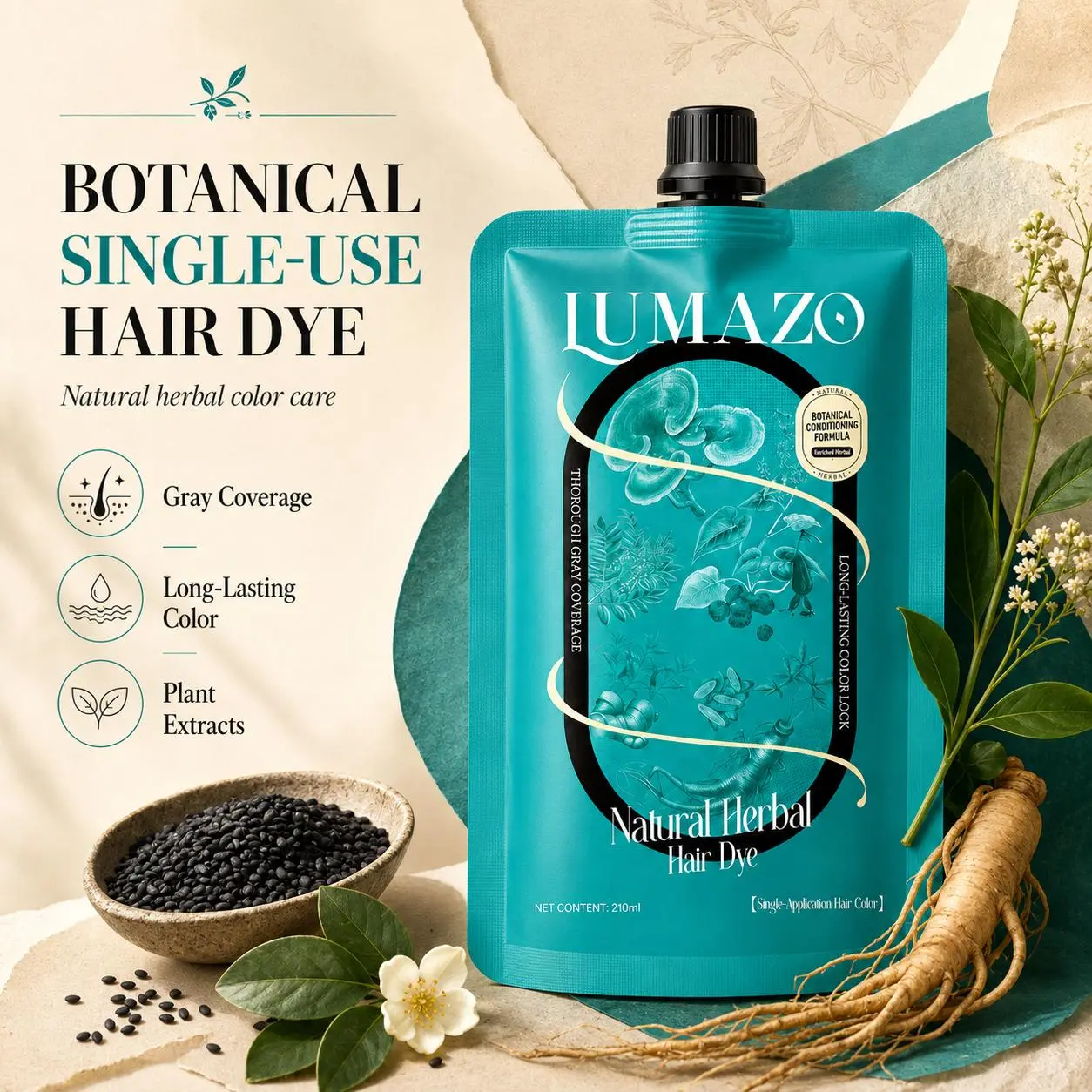 (Party Bag Gift Addition for Festive & Home Supplies)Strengthens hair roots, alleviates hair loss, and prevents hair loss while anchoring hair.