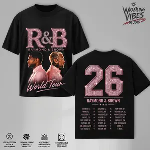 Raymond and Brown Concert Merch, Two Sided R&B Tour 2026 Shirt, Team Breezy Apparel, Oversized Heavyweight T-Shirt, Vintage 90s Rap Tee, Diamond Bling Graphic Tee, Hip Hop Music Shirt, Trendy Y2K Graphic Tee, Aesthetic Streetwear, Merch Gift for Men Women