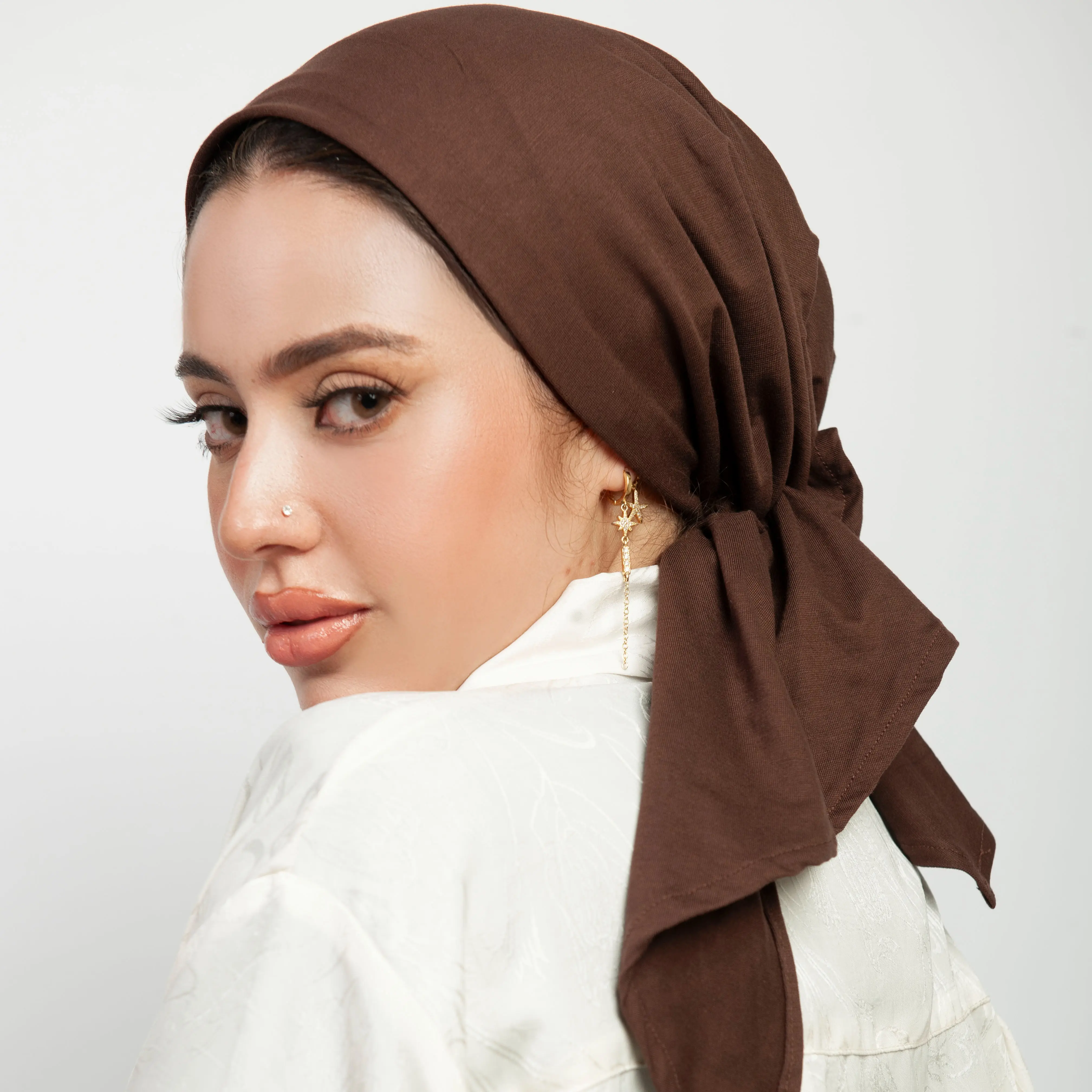 Pretie Triangle Elastic Scarf, Versatile Fashion Accessory for Women, Multi-Use Head Scarf or Shawl