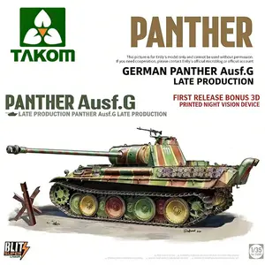 Takom 35001a 1/35 Leopard Tank G-Type Lightning Series Quick Build Model Kit, Figurines & Miniatures, Choking Hazard Warning