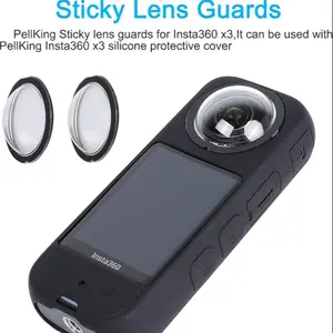 Insta360 X3 Action Camera Lens Protection Sticker, Scratch-Resistant Adhesive Lens Film, Compatible with Silicone Protective Case
