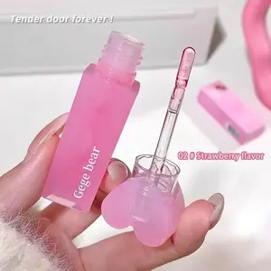 Gege Bear Sweetheart Fruit Extract Hydrating Lip Balm, Nourishing Moisturizing Lip Care, Plump Lips, Natural Ingredients, Perfect for Dry Lips, Lip Softening Balms