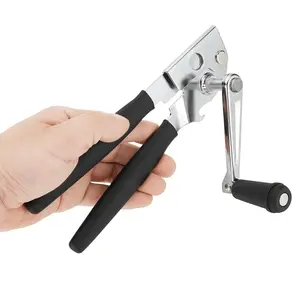 Manual Can Opener with Soft Grip Handle for Daily Kitchen Use Heavy Duty Crank Opener for Cans Bottles and Soda Cans