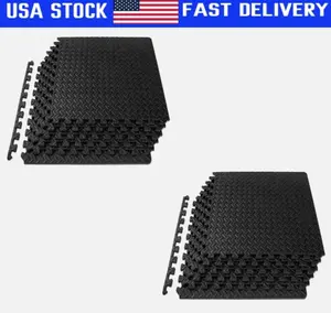 24/48PC Interlocking EVA Foam Puzzle Mat – Gym & Home Exercise Flooring Tiles