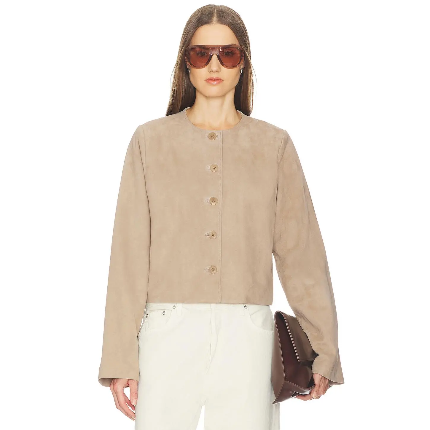 SRG Jemma Suede Jacket in Desert Sand