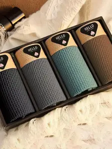 4pcs Men's Underwear Boxer Briefs Set, Soft Breathable Fabric, Medium Elasticity Design, Multiple Colors Available, S-3xl Sizes, Casual All Season Wear