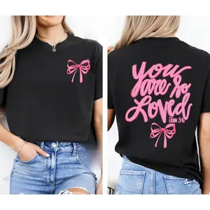 John 3:16 comfy, Religious Women's Tee, Cute Coquette Women's Tshirt