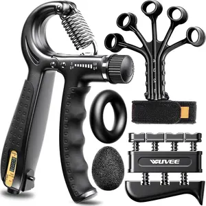 Forearm Strengthener Grip Strength Trainer Kit- Hand Gripper Strengthener 5 Pack with Grip Trainer