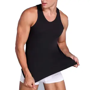 Men's Summer Casual Close-fitting Vest Cotton Tank Top for Fitness & Bodybuilding Breathable O-neck Sleeveless Tanks Menswear Gym Tropical Shirt