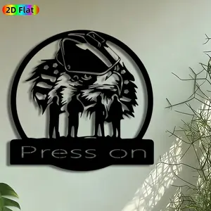 1pc Welder in Helmet Metal Wall Art, Press On Statue Mural, Artistic Metalwork, Intricate Craftsmanship, Perfect for Fathers Day, Housewarming Decor, Perfect for Garage Workshop Man Cave Decor, Ideal Gift for Welding Enthusiasts.
