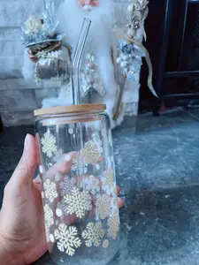 Snowflake Glass Tumbler