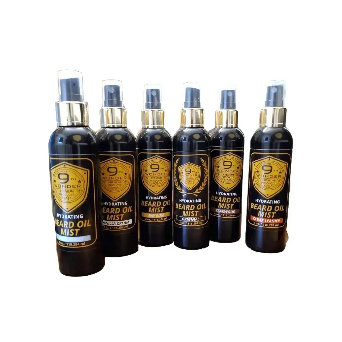 9th Wonder Hydrating Beard Oil Mist - Shiny Beard Moisturizer Organic Anti-dandruff Oil Control Moisture + Castor Oil Jojoba Blend for Comfort - Hair Care US Smoother Moisturizing, Beard Care Routine, Hair Health