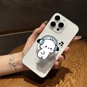 Cute Puppy with Headphones Phone Grip - Magnetic Pop Socket & Kickstand - Kawaii Accessory Gift