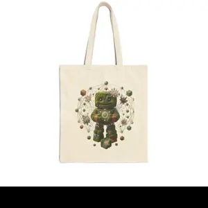 Thiss 100% cotton bag comes in one size – 15" x 16"– perfect for everyday wear. While the canvas material will showwoff your designs in great colors, it's durable and will last for years. The bag features 20" handles (made from the same canvas), making it