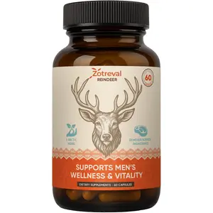 Men's Reindeer Organ Dietary Supplement, Arctic Herb & Organ Blend, Daily Health Support for Energy, Stamina & Overall Wellness, 60 Capsules
