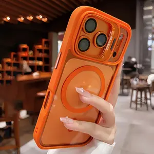 Phone case: Luxurious magnetic phone case with camera stand, compatible with iPhone 17 Pro Max and Air; also compatible with iPhone 16, 15, 14 Plus, 12, and 13 Pro Max; magnetic wireless charging protective case, shockproof and drop-resistant.