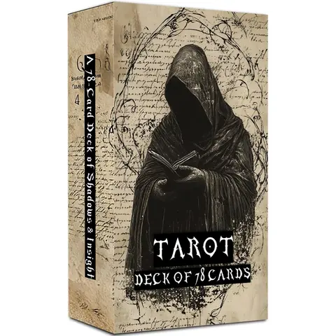 Eternal Whisper Tarot Cards, Tarot Card Decks, 78-Card Deck with PDF Guide, Vintage Gothic Style, Leather Paper Theme, Suitable for Beginners and Experts