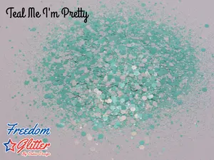 Teal Me I’m Pretty Pearl Matte Exclusive Glitter | Chunky Mix | 2oz by Weight | Heat Safe 400°F Solvent Resistant