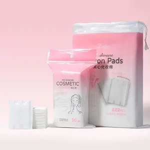 Cotton Pads, Facial Lip & Eye Daily Cleansing Makeup Remover Pads, Makeup Wipes, 100% Cotton Effective Cosmetic Cotton Squares,Hypoallergenic, Lint-Free(50 pads/222 pads)