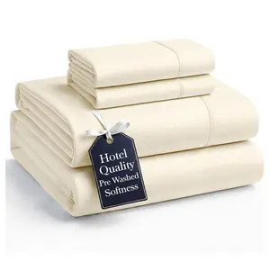 Bamboo Blend Kids Sheet & Pillowcase Sets Bedding - Breathable Bamboo Sheet Sets-Ultra Soft Sheets with Deep Pocket Fitted for Child, 2000 TC Soft Cooling Sets, Shrink & Wrinkle Resistant, for All-Season Comforter Fit