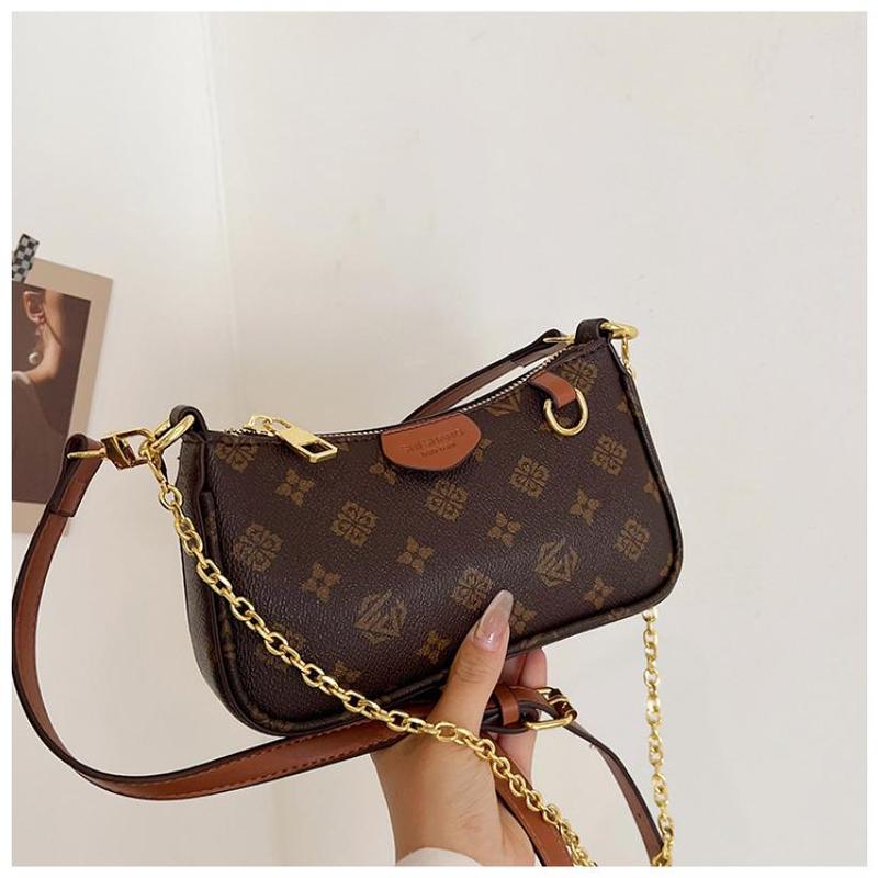 Women's Fashion Bag Women's Vintage Print Chain Small Square Bag Women's Shoulder Bag Crossbody Bag Women's Crossbody Bag Daily Bag Leather Satchel