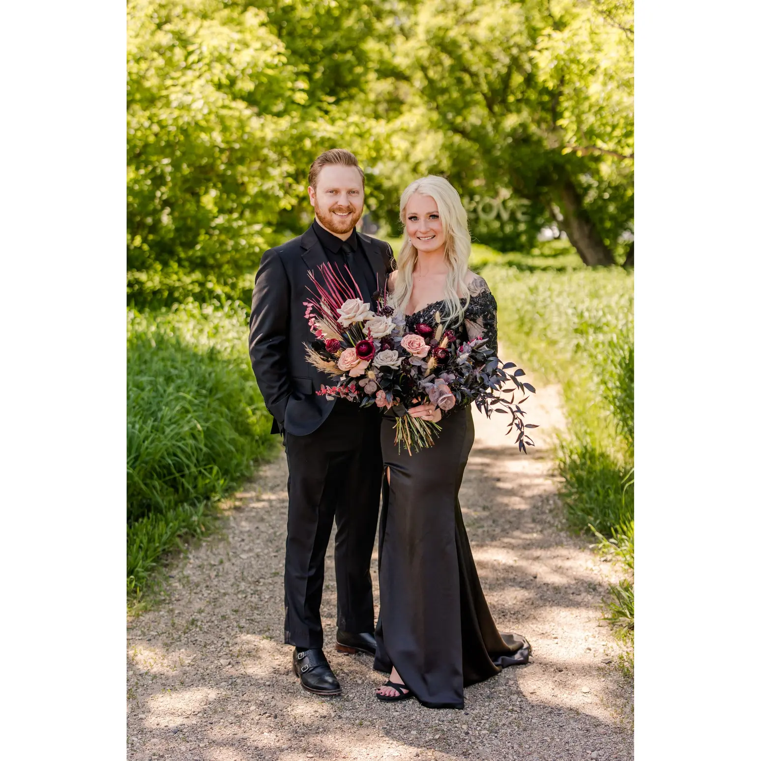 Kari Custom Black Wedding Dress With Slit, Custom Black Wedding Dress with See Through Bodice, Custom Dress Design