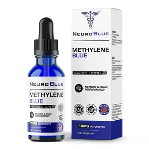 NeuroBlue Methylene Blue USP Grade 10mg per Dropper Healthcare Vitamin Supplement for Enhanced Mitochondrial Health & Improved Blood Flow Brain Booster Fitness
