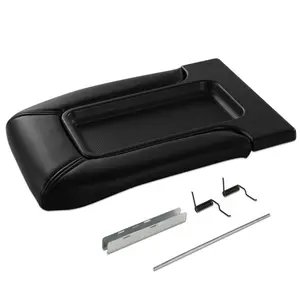 Center Console Black Fit For Chevy Silverado 99-07 Lid Armrest Latch Car Oem Parts Direct Swap