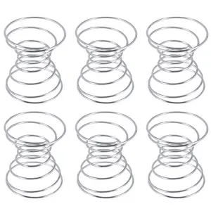 6 Pieces Air Plant Stand Airplant Container Tillandsia Holder Stainless Steel Plant Display Racks Air Pineapple Base