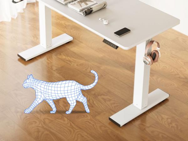 FLEXISPOT Electric Standing Desk with Built-in Monitor Riser, One-Piece ...