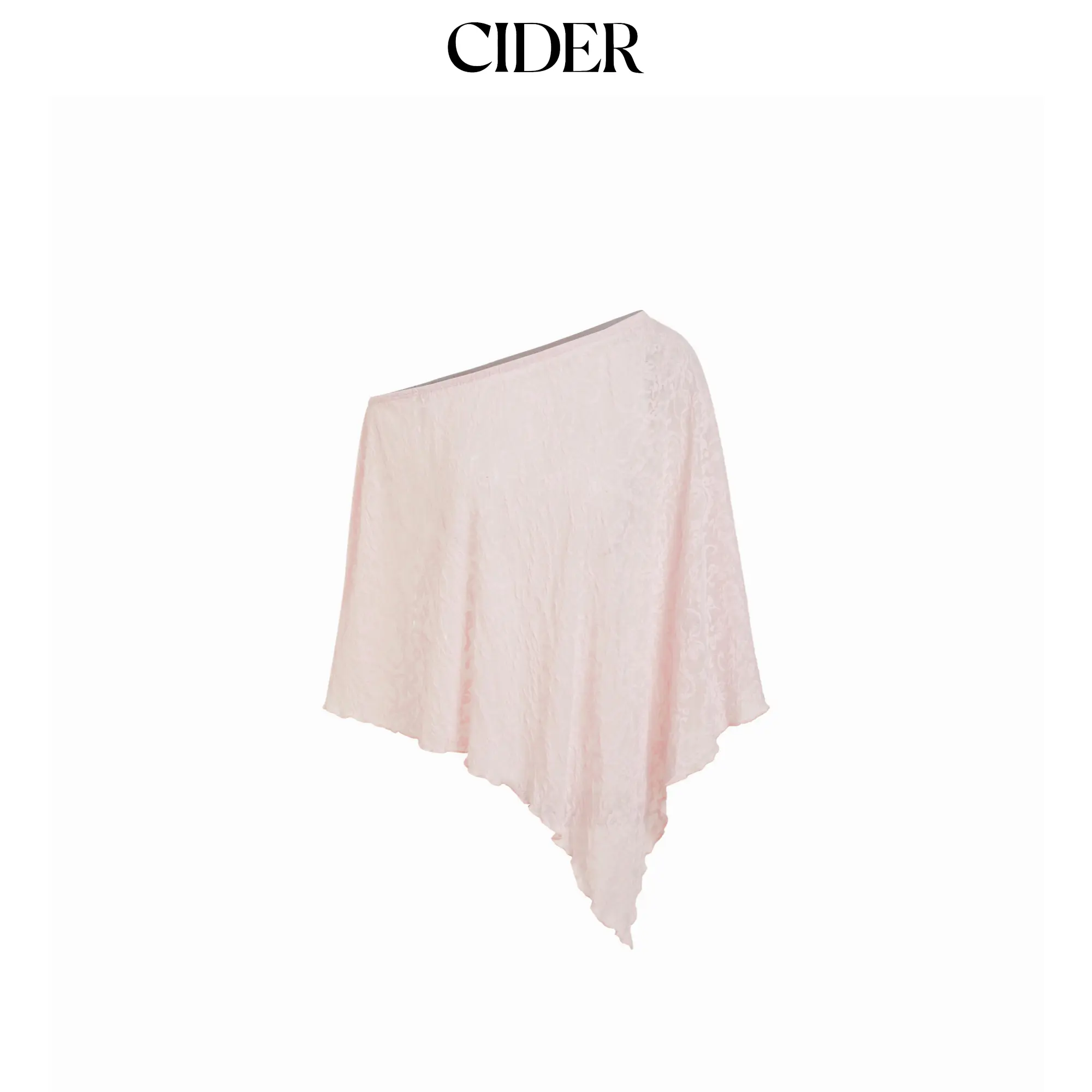 Cider Chiffon Asymmetrical Hem Poncho Top