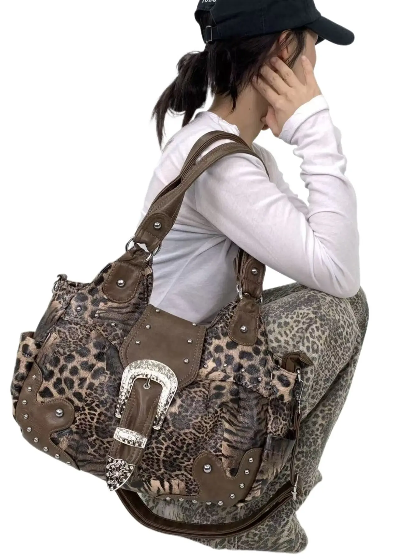 zebra print y2k bag - TikTok Shop