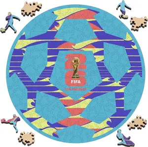 FIFA World Cup 2026 Wooden Puzzles - 5MM Thick Officially Licensed Los Angeles Ball Poster Puzzles - Premium World Cup 2026 Merchandise, Gift for Football Fan, Jigsaw Puzzle for Adult，200 pcs outdoorfun
