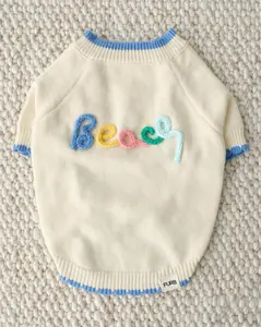 Beach Bum Embroidered Dog Sweater